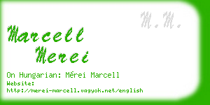 marcell merei business card